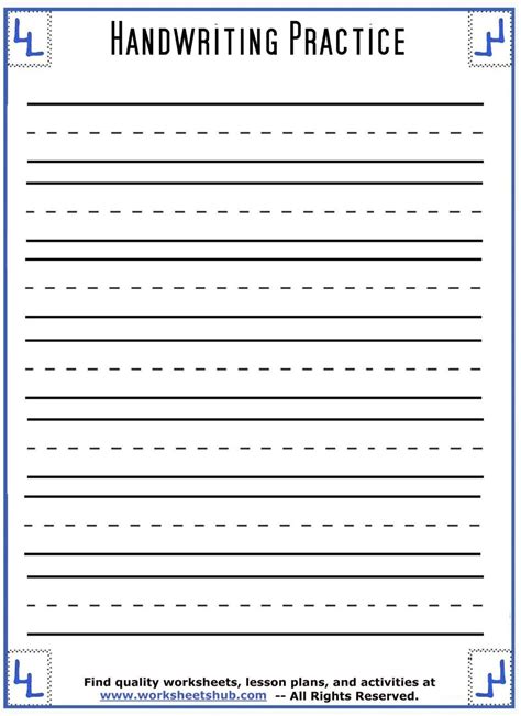 empty cursive practice page blank practice sheets  writing letters