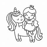 Unicorn Coloring Princess Girl Pages Coloringbay sketch template
