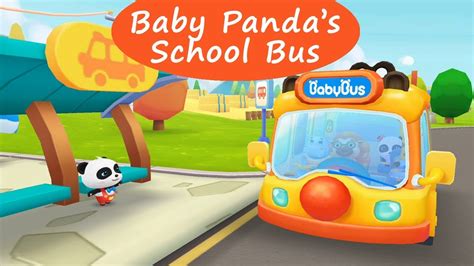 baby pandas school bus   bus driver  pick