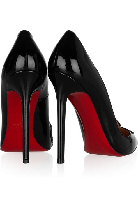 Christian Louboutin Sex 120 Patent Leather Pumps In Black