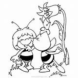 Kissing Maya Willy Bee Coloring Pages Xcolorings 121k Resolution Info Type  Size Jpeg sketch template