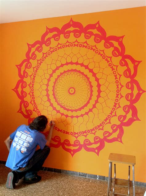 mandala wall painting behance