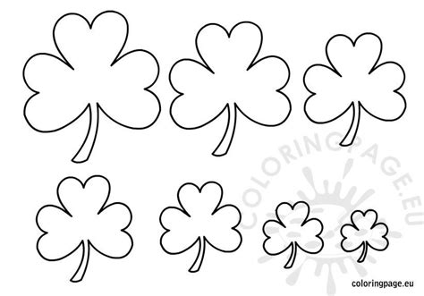 shamrock shape template coloring page