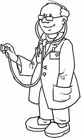 Doctor Coloring Doctors Colouring Drawing Pages Drawings Cliparts Clipart Kid sketch template