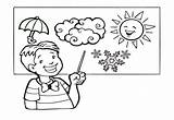 Weatherman Colouring sketch template