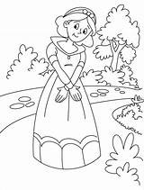 Princess Medieval Coloring Pages Drawing Kids Waiting Getdrawings Princesses sketch template