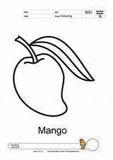 Mango Coloring Pages Sketch Worksheets Clipart Library Comments Coloringhome sketch template