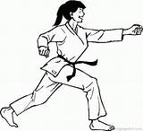 Karate Coloring Pages Colouring Popular sketch template