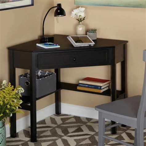 corner writing desk  pullout drawer  shelf home office desk student  ebay