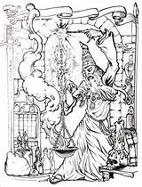 Merlin Enchanteur Coloriage Magician Encequiconcerne Myths sketch template