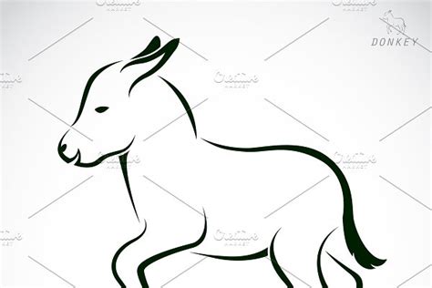 vector  donkey head animals pre designed illustrator graphics