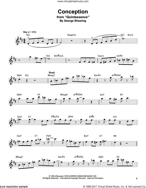 getz conception sheet   tenor saxophone solo transcription