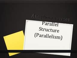 anaphora verses parallel structure parallelism powerpoint