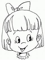 Coloring Pages Face Faces Library Clipart Girl sketch template