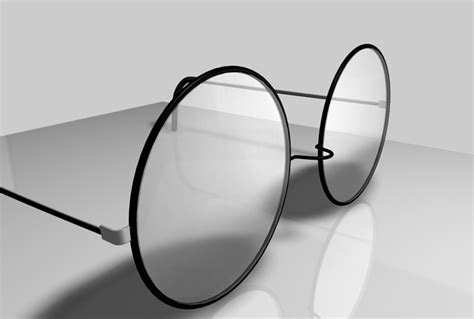 black wire rim glasses 3d model