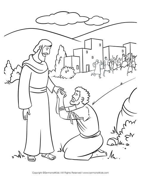 coloring page   lepers