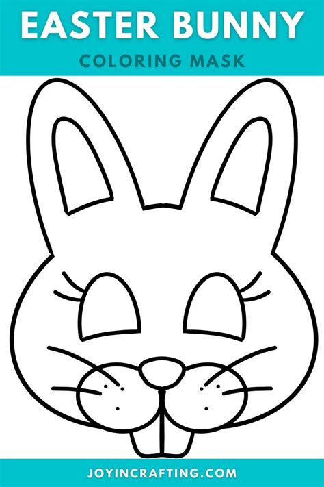 easter bunny mask coloring page easter party decor easter crafts