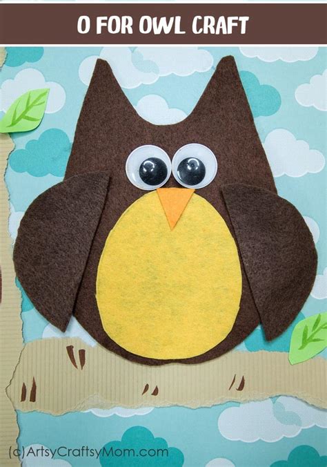 owl craft  printable template artsy craftsy mom