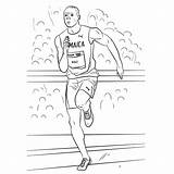 Bolt Usain Suarez Owens Jesse Kleurplaten Colorear Bekende Kleurplaat Atletismo Sheet Topsporter Sprinter Jamaicaanse sketch template