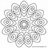 Coloring Mandala Star Pages Library sketch template