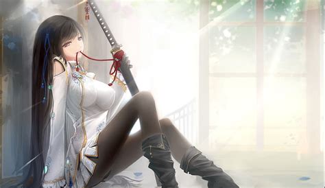 1280x1024px Free Download Hd Wallpaper Anime Girls Katana Sexy
