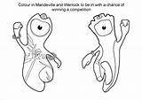 Wenlock Mandeville Olympic Mascots Olympics London Mascot Colouring Crafts Coloring Cool Pages P1 Competition sketch template