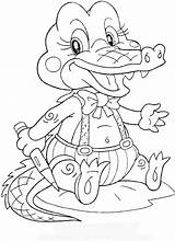 Printable Alligator Coloring Pages Kids Popular sketch template
