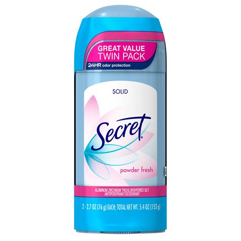 secret solid antiperspirant deodorant powder fresh  oz  pack