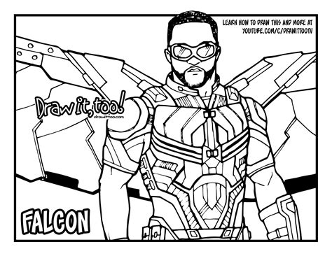 falcon marvel coloring pages coloring pages