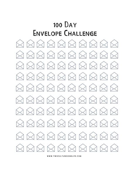 day envelope challenge printable