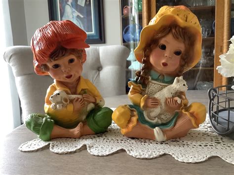 vintage alice and andy statues 1974 universal statuary corp etsy