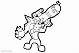 Crash Bandicoot Coloring Pages Template sketch template