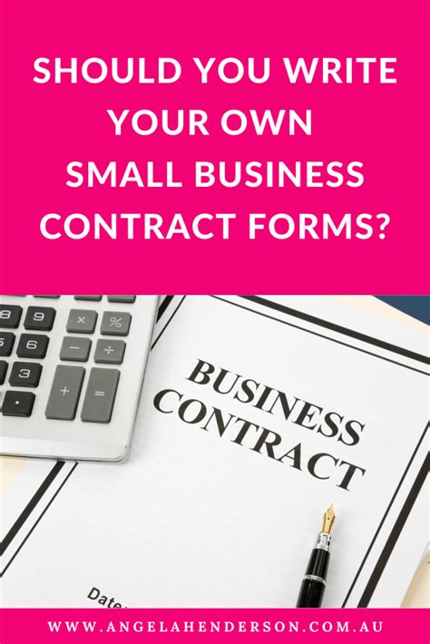write   small business contract forms