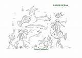 Ocean Animals Printable Coloring Pages Animal Sea Printablee Flash Cards Via sketch template