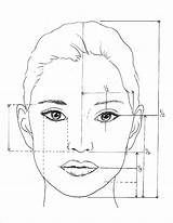 Proportions Facial Portrait Lesson sketch template