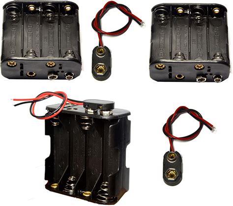 Lampvpath 3 Pcs 8 X 1 5v 12v Aa Battery Holder Leads With 3 Pcs I