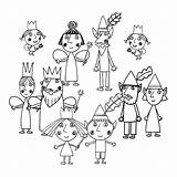 Holly Ben Little Kingdom Pages Coloring Drawing Hollys Characters Print Printable Sketch Elf Template Drawings Paintingvalley King sketch template