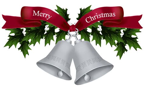 merry christmas silver bells clip art library