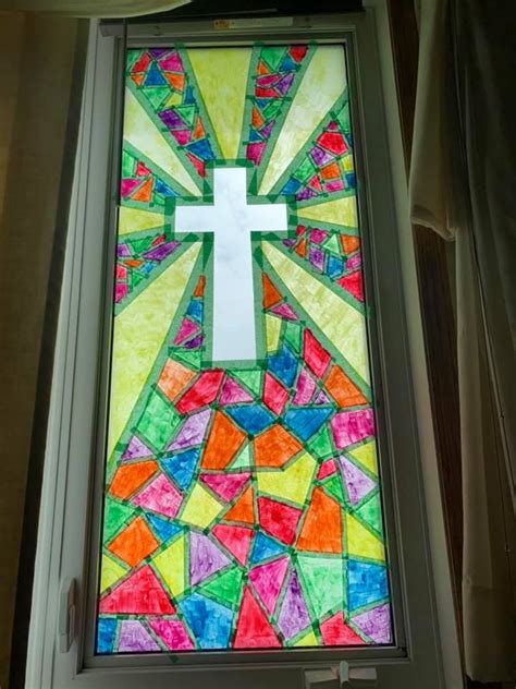 diy stained glass window clings diy window clings using mod podge