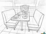 Drawing Booth Restaurant Concept Diner Drawings Nightlife Line Linework Paintingvalley Simsnetwork Sims sketch template