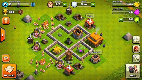 clash  clans  town hall  defense base design youtube