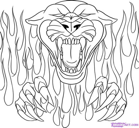 flaming skull coloring pages  getdrawings