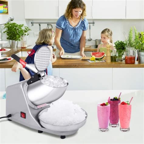 Costway Electric Ice Crusher Shaver Machine Snow Cone Maker Shaved Ice