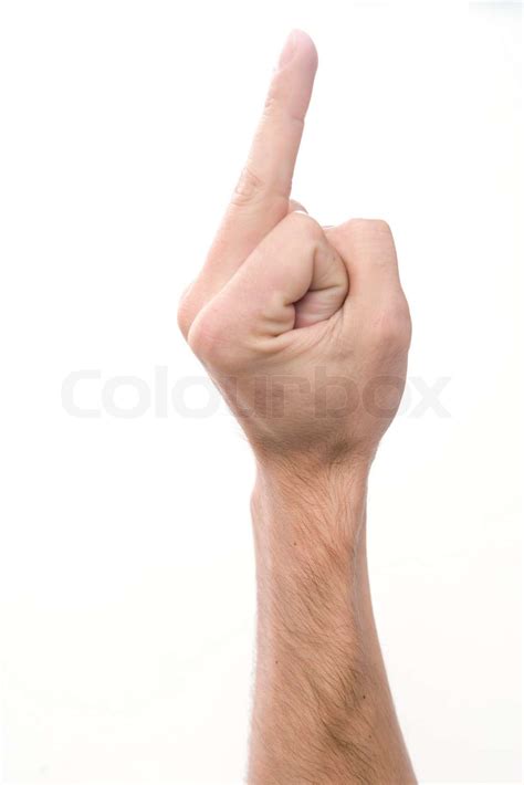 middle finger stock image colourbox