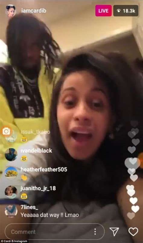cardi b and offset pretend to have sex on instagram live