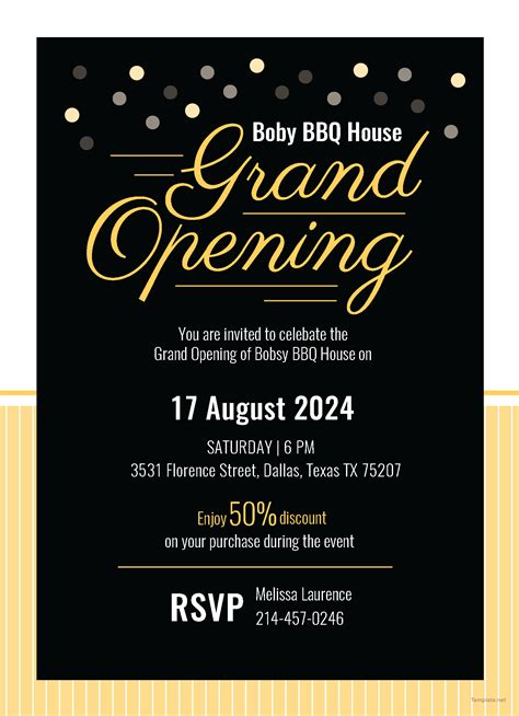 grand opening invitation template  templates printable