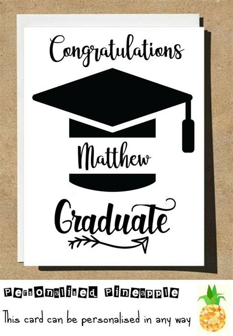 graduation card congratulations graduate personalised