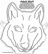 Wolf Mask Craft Crafts Masks Printable Kids Adult Print Make Paper Face Pack Info Pretend Role Play Do Coloring Create sketch template