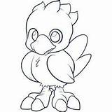 Chocobo Fantasy Final Coloring Drawing Pages sketch template