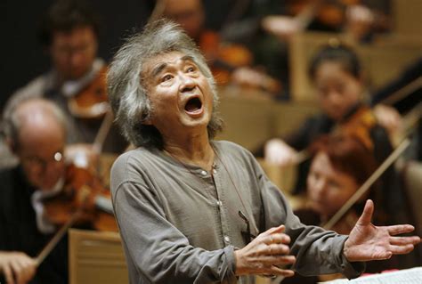 Acclaimed Japanese Conductor Seiji Ozawa Who Led The Boston Symphony